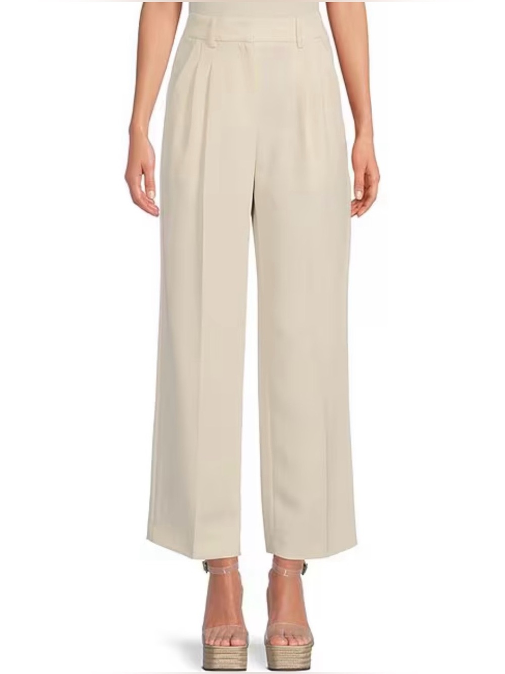 Gianni Bini Hartley Crepe Pleated Wide Leg Pants Sz 10 NWT